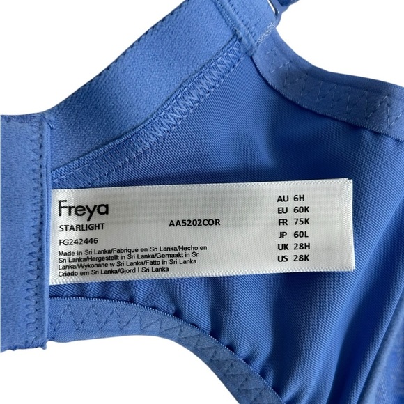 Freya Starlight Side Support Balcony Bra Blue Poseidon 28K NWT$60 - Picture 5 of 9